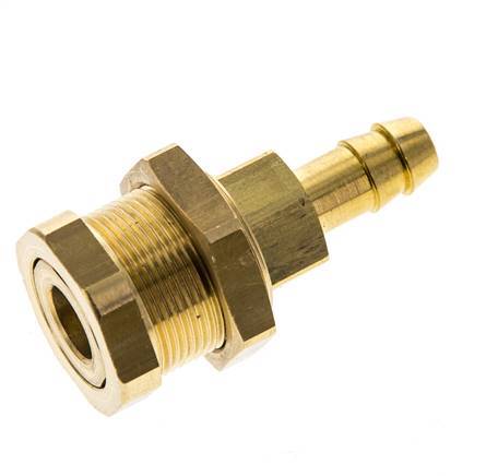 Messing DN 5 Luchtkoppeling Snelkoppeling 8 mm Slangpilaar Schotkoppeling Pull-Off Double Shut-Off