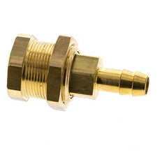 Messing DN 5 Luchtkoppeling Snelkoppeling 8 mm Slangpilaar Schotkoppeling Pull-Off Double Shut-Off