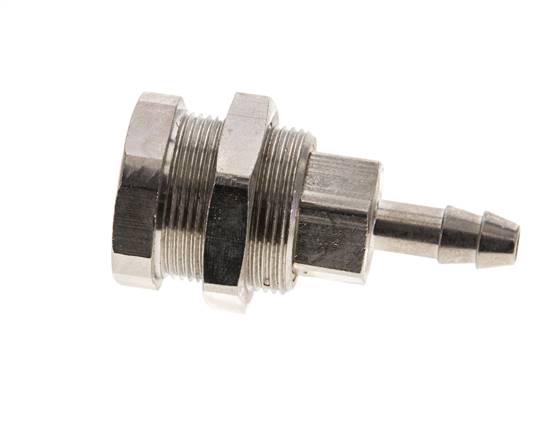 Vernikkeld Messing DN 5 Luchtkoppeling Snelkoppeling 6 mm Slangpilaar Schotkoppeling Pull-Off