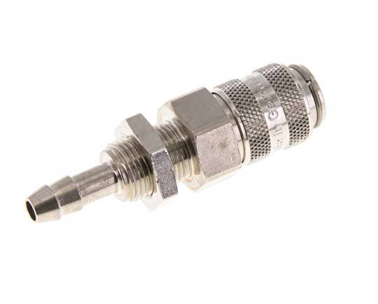 Vernikkeld Messing DN 5 Luchtkoppeling Snelkoppeling 6 mm Slangpilaar Schotkoppeling Double Shut-Off