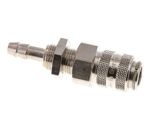 Vernikkeld Messing DN 5 Luchtkoppeling Snelkoppeling 6 mm Slangpilaar Schotkoppeling Double Shut-Off