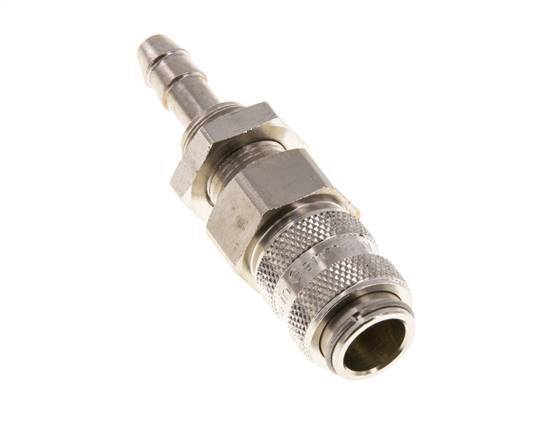 Vernikkeld Messing DN 5 Luchtkoppeling Snelkoppeling 6 mm Slangpilaar Schotkoppeling Double Shut-Off