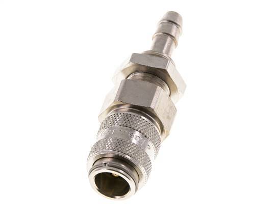 Vernikkeld Messing DN 5 Luchtkoppeling Snelkoppeling 6 mm Slangpilaar Schotkoppeling Double Shut-Off