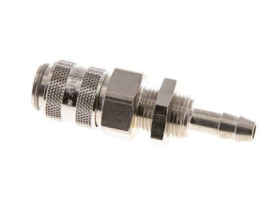 Vernikkeld Messing DN 5 Luchtkoppeling Snelkoppeling 6 mm Slangpilaar Schotkoppeling Double Shut-Off