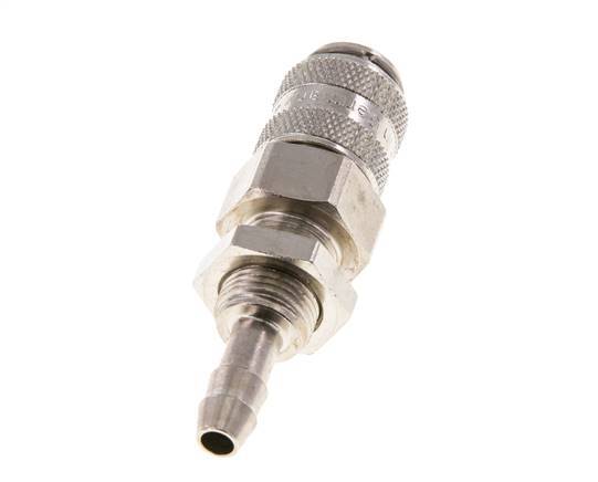 Vernikkeld Messing DN 5 Luchtkoppeling Snelkoppeling 6 mm Slangpilaar Schotkoppeling Double Shut-Off