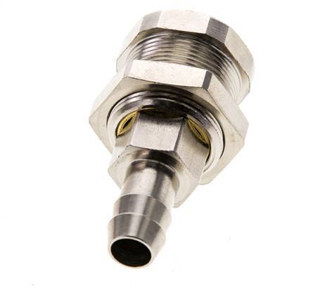 Vernikkeld Messing DN 5 Luchtkoppeling Snelkoppeling 9 mm Slangpilaar Schotkoppeling Pull-Off Double Shut-Off
