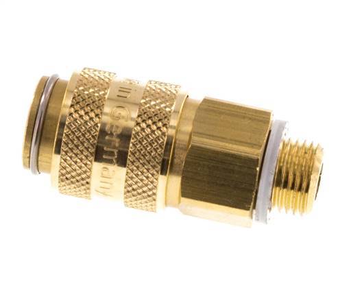 Messing DN 5 Luchtkoppeling Snelkoppeling G 1/8 inch Buitendraad