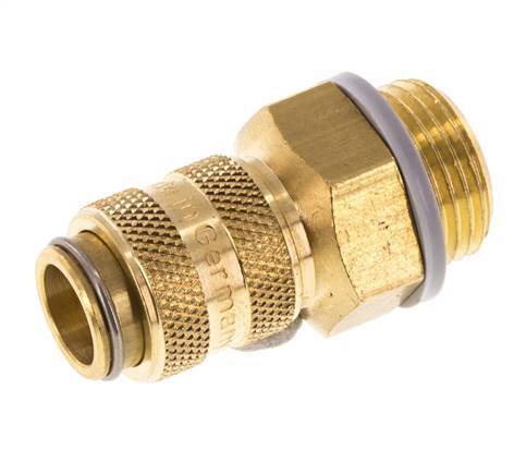 Messing DN 5 Luchtkoppeling Snelkoppeling G 3/8 inch Buitendraad
