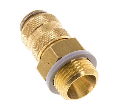Messing DN 5 Luchtkoppeling Snelkoppeling G 3/8 inch Buitendraad