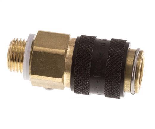 Messing DN 5 Zwart Luchtkoppeling Snelkoppeling G 1/8 inch Buitendraad