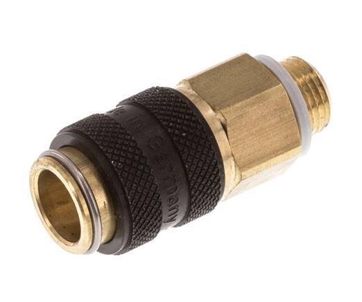 Messing DN 5 Zwart Luchtkoppeling Snelkoppeling G 1/8 inch Buitendraad