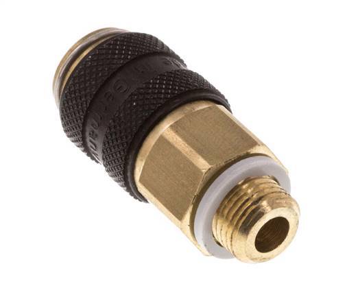 Messing DN 5 Zwart Luchtkoppeling Snelkoppeling G 1/8 inch Buitendraad