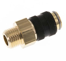 Messing DN 5 Zwart Luchtkoppeling Snelkoppeling G 1/4 inch Buitendraad Double Shut-Off