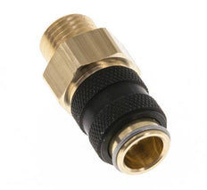 Messing DN 5 Zwart Luchtkoppeling Snelkoppeling G 1/4 inch Buitendraad Double Shut-Off