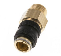 Messing DN 5 Zwart Luchtkoppeling Snelkoppeling G 1/4 inch Buitendraad Double Shut-Off