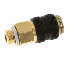 Messing DN 5 Zwart Luchtkoppeling Snelkoppeling G 1/8 inch Buitendraad Double Shut-Off
