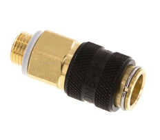 Messing DN 5 Zwart Luchtkoppeling Snelkoppeling G 1/8 inch Buitendraad Double Shut-Off