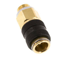 Messing DN 5 Zwart Luchtkoppeling Snelkoppeling G 1/8 inch Buitendraad Double Shut-Off