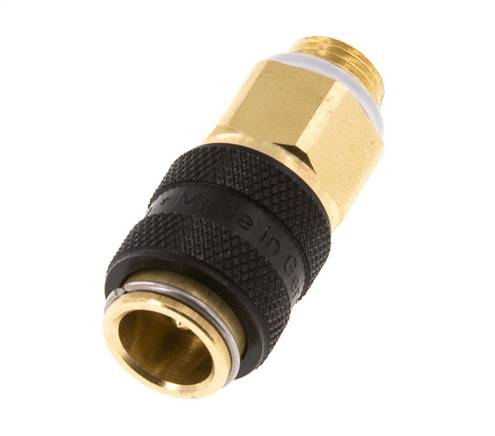 Messing DN 5 Zwart Luchtkoppeling Snelkoppeling G 1/8 inch Buitendraad Double Shut-Off