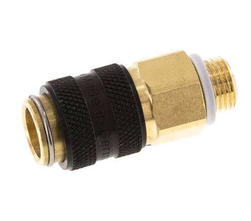 Messing DN 5 Zwart Luchtkoppeling Snelkoppeling G 1/8 inch Buitendraad Double Shut-Off