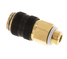 Messing DN 5 Zwart Luchtkoppeling Snelkoppeling G 1/8 inch Buitendraad Double Shut-Off