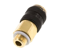 Messing DN 5 Zwart Luchtkoppeling Snelkoppeling G 1/8 inch Buitendraad Double Shut-Off