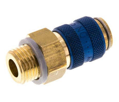 Brass DN 5 Blue Air Coupling Socket G 1/4 inch Male