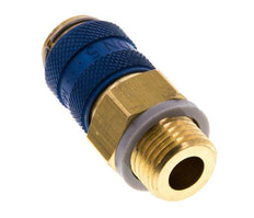 Messing DN 5 Blauw Luchtkoppeling Snelkoppeling G 1/4 inch Buitendraad
