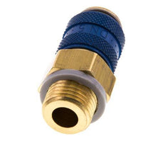 Messing DN 5 Blauw Luchtkoppeling Snelkoppeling G 1/4 inch Buitendraad