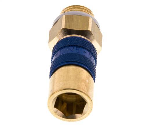 Messing DN 5 Blauw-Coded Luchtkoppeling Snelkoppeling G 1/4 inch Buitendraad