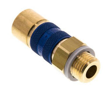 Messing DN 5 Blauw-Coded Luchtkoppeling Snelkoppeling G 1/4 inch Buitendraad