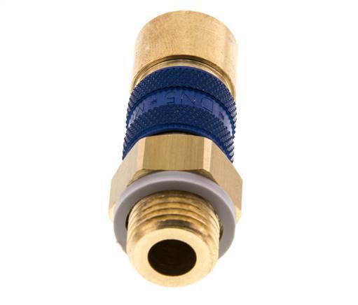 Messing DN 5 Blauw-Coded Luchtkoppeling Snelkoppeling G 1/4 inch Buitendraad