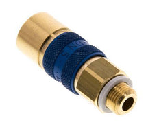 Messing DN 5 Blauw-Coded Luchtkoppeling Snelkoppeling G 1/8 inch Buitendraad