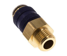 Messing DN 5 Blauw Luchtkoppeling Snelkoppeling G 1/4 inch Buitendraad Double Shut-Off