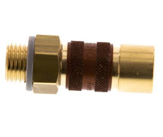Messing DN 5 Bruin-Coded Luchtkoppeling Snelkoppeling G 1/4 inch Buitendraad