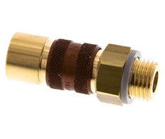 Messing DN 5 Bruin-Coded Luchtkoppeling Snelkoppeling G 1/4 inch Buitendraad