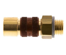 Messing DN 5 Bruin-Coded Luchtkoppeling Snelkoppeling G 1/4 inch Buitendraad