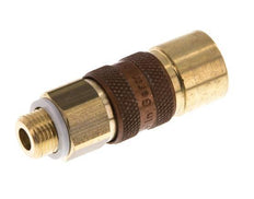 Messing DN 5 Bruin-Coded Luchtkoppeling Snelkoppeling G 1/8 inch Buitendraad