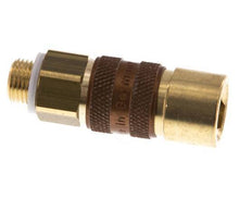 Messing DN 5 Bruin-Coded Luchtkoppeling Snelkoppeling G 1/8 inch Buitendraad
