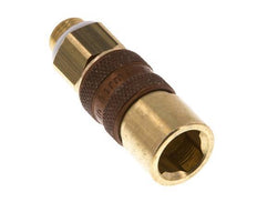 Messing DN 5 Bruin-Coded Luchtkoppeling Snelkoppeling G 1/8 inch Buitendraad