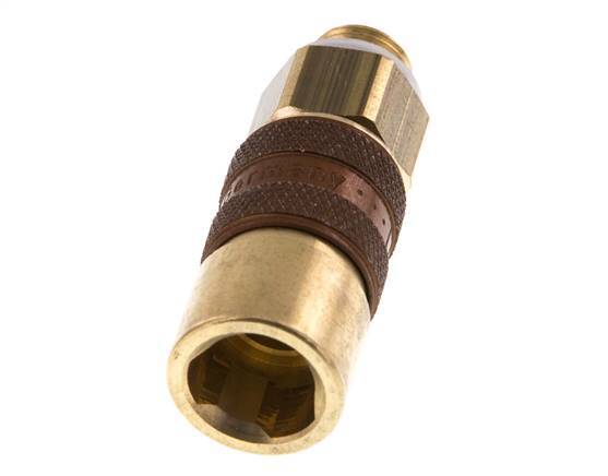 Messing DN 5 Bruin-Coded Luchtkoppeling Snelkoppeling G 1/8 inch Buitendraad