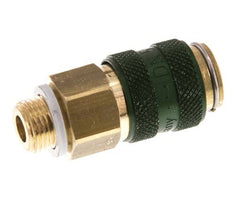 Messing DN 5 Groen Luchtkoppeling Snelkoppeling G 1/8 inch Buitendraad