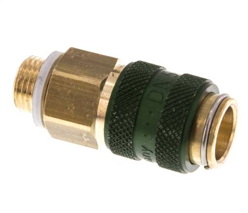 Messing DN 5 Groen Luchtkoppeling Snelkoppeling G 1/8 inch Buitendraad