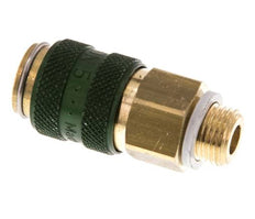 Messing DN 5 Groen Luchtkoppeling Snelkoppeling G 1/8 inch Buitendraad