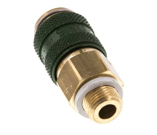 Messing DN 5 Groen Luchtkoppeling Snelkoppeling G 1/8 inch Buitendraad