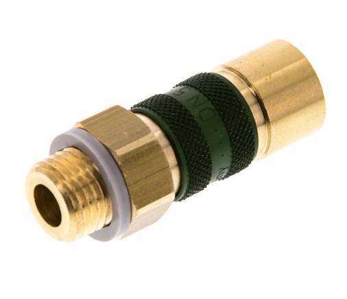 Messing DN 5 Groen-Coded Luchtkoppeling Snelkoppeling G 1/4 inch Buitendraad