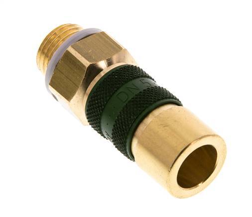 Messing DN 5 Groen-Coded Luchtkoppeling Snelkoppeling G 1/4 inch Buitendraad