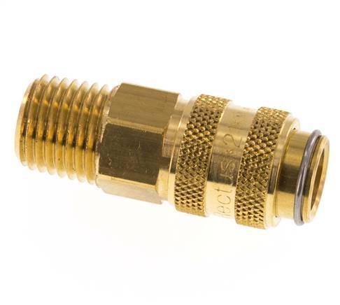 Messing DN 5 Luchtkoppeling Snelkoppeling 1/4 inch NPT Buitendraad