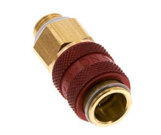 Messing DN 5 Rood Luchtkoppeling Snelkoppeling G 1/8 inch Buitendraad