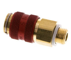 Messing DN 5 Rood Luchtkoppeling Snelkoppeling G 1/8 inch Buitendraad